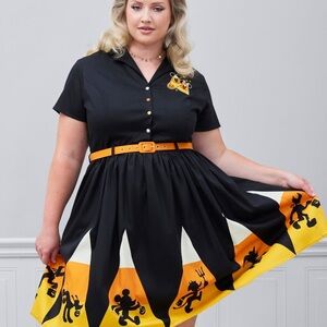 NWT Disney Candy Corn Character Pinup Dress - Her Universe Exclusive: 10 / XL